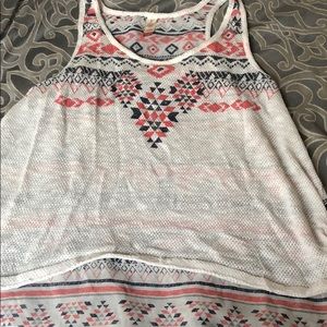 Crochet front Aztec print  tank top